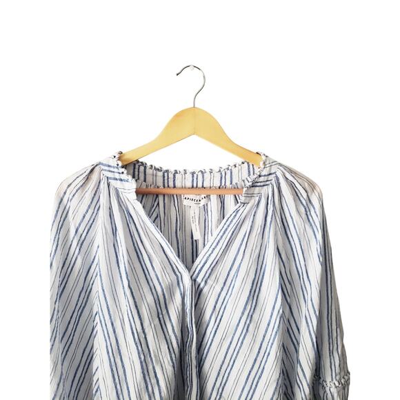 Apiece Apart Mitte Top Blue/White Stripes SIze 2X - Picture 3 of 10